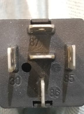 Ducati Relay.   Type A.  Note position of pins 30 and 86