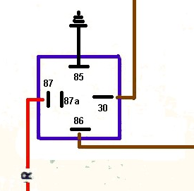 An image from a document in the Paso 750 area called [b]The Paso Project [/b]seems to show the correct wiring pattern, although you don't need a 5 pin relay.  This page, middle diagram:<br /><br />http://www.desmodemon.com/paso_project_5.html